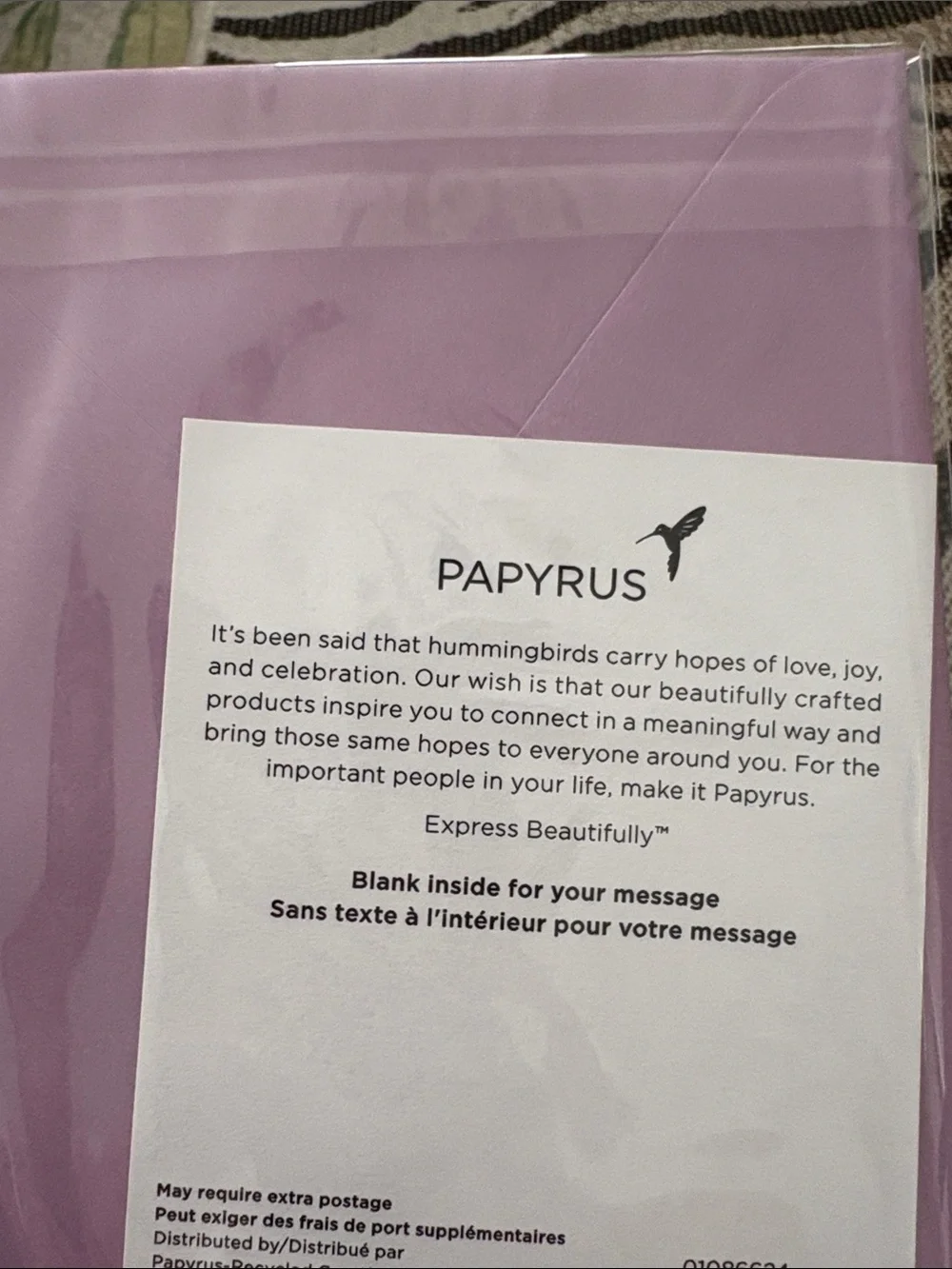 🆕Papyrus Wisteria Floral Greeting Card
